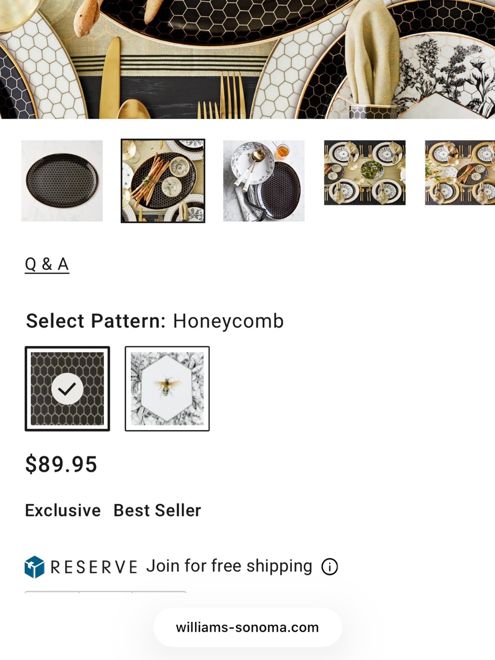 Black and Gold Oval Serving Tray - Picture 7 of 7